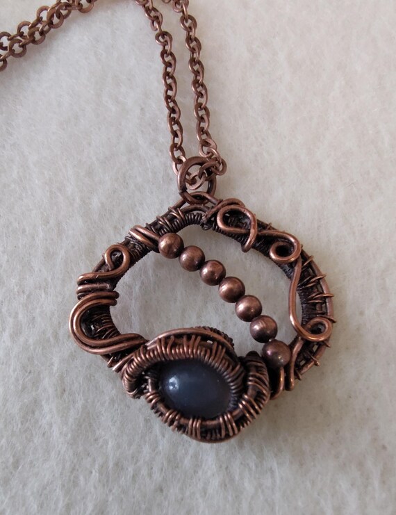 Wire Wrapped Copper Focal Art
