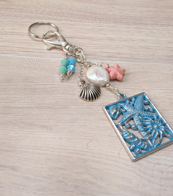 Chalcedony, Freshwater Pearl and Crystal Beachy Purse Tassel