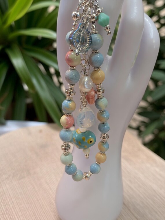 Beachy Agate Purse Tassel