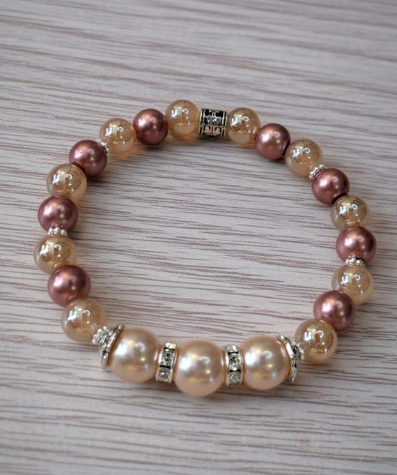 Luster Finished Agate and Preciosa Pearl Bracelet Kit