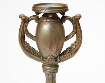 Vintage Wooden Candle Holder Sconce Home Table Centerpiece Decor Victorian Style Engravings