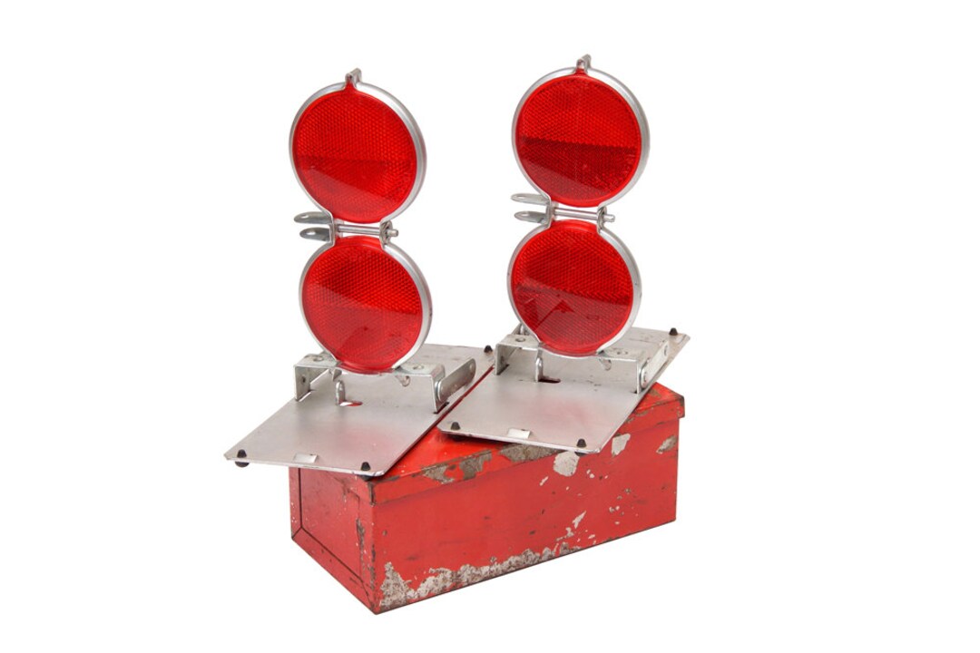 Vintage Roadside Emergency Warning Sign Reflectors Highway Etsy