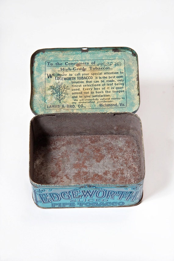 ＊ 40s - 50s U.S. 古い Tin缶 EDGEWORTH ＊ Vintage Edgeworth Tobacco Tin Can – Duckwells
