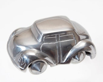 Vintage Art Deco Aluminium Toy Car Collectible Automobile Memorabilia