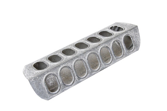 Vintage Rustic Galvanized Chicken Feeder Decorative Tray Tin Etsy