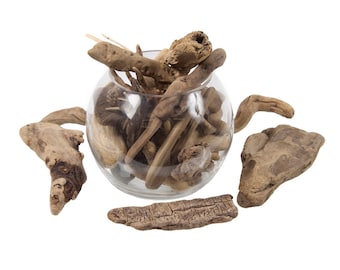 Driftwood, Glass Bowl, Natural Driftwood, Driftwood Decor, Beach Decor, Driftwood Craft Supplies
