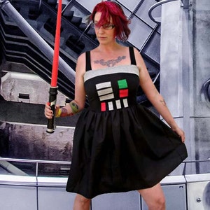 custom Darth Vader Star Wars inspired costume Cosplay Dress w straps prom