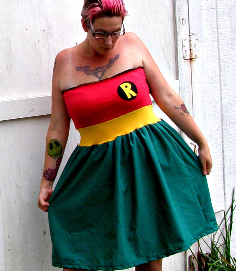 Retro Robin Dress Costume Party Cosplay New Sexy Sidekick - Etsy New Zealand