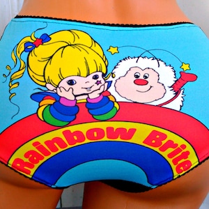 Rainbow Brite inspired retro Panties,  Lingerie,underwear, Sprite, shower gift, custom, made to order, fashion trend, 80s