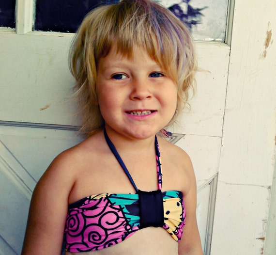 Stitches Jack Skellington Inspired Halter Swim Dress Swimsuit