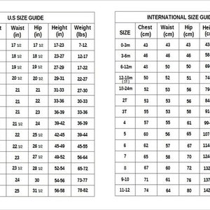 Customize Your Order and Size Chart - Etsy