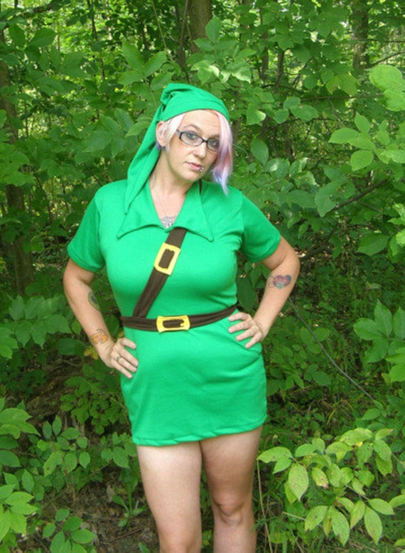 ベルトと帽子付きのリンクドレス コスプレ ゼルダの伝説 ベルトと帽子付きのリンクドレス コスプレ ゼルダの伝説