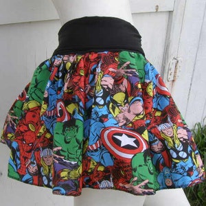 Comic Books Super Hero retro geek Skirt custom made con convention clothes