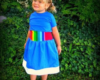 Rainbow kawaii Brite inspired dress baby toddler or girls cosplay Costume