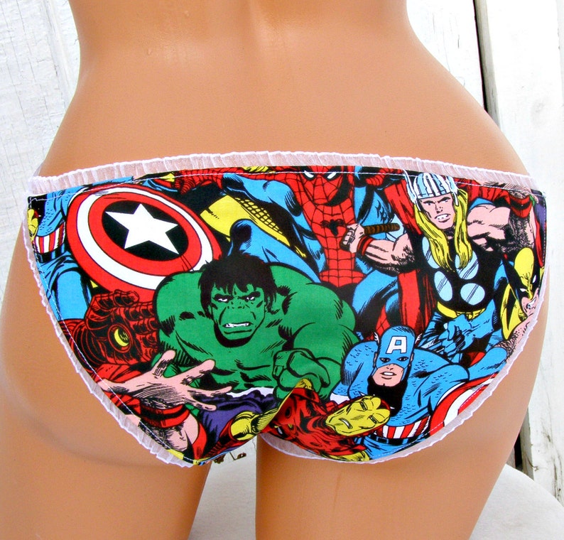 Comic book super Hero geek bikini Panties Lingerie your size image 0.
