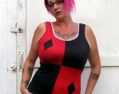 Harley Quinn Halloween tank top costume Cosplay Arkham Shirt