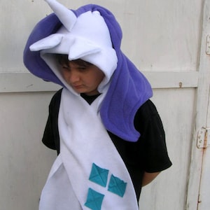 My Little Pony Cosplay plush Hoodie Scarf MeMe RARITY Hat hood MLP FIM