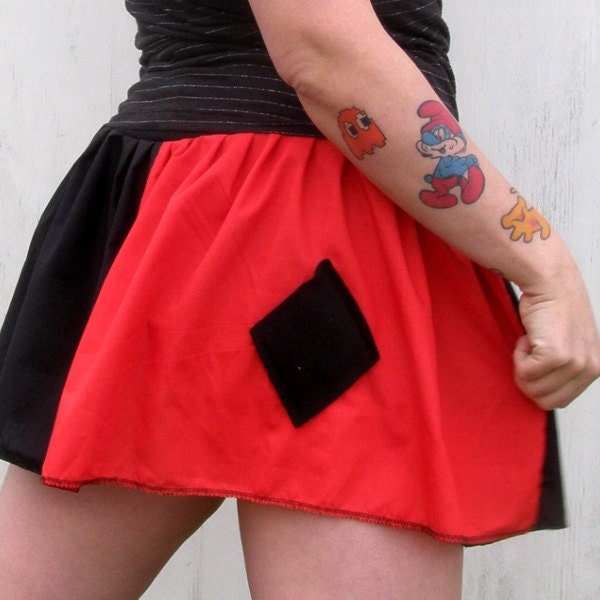 Harley Q  costume Cosplay tutu Skirt Arkham