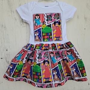 Molly Big comfortable couch Onsie baby dress or toddler tshirt dress custom made to order in 2-3 weeks y2k, baby shower gift, birthday party