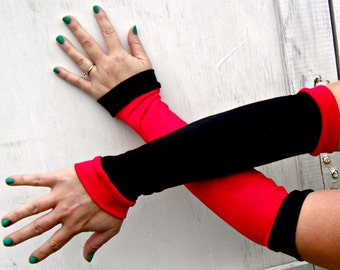 Harley Quinn inspired Arm Warmer Gloves Cosplay Costume