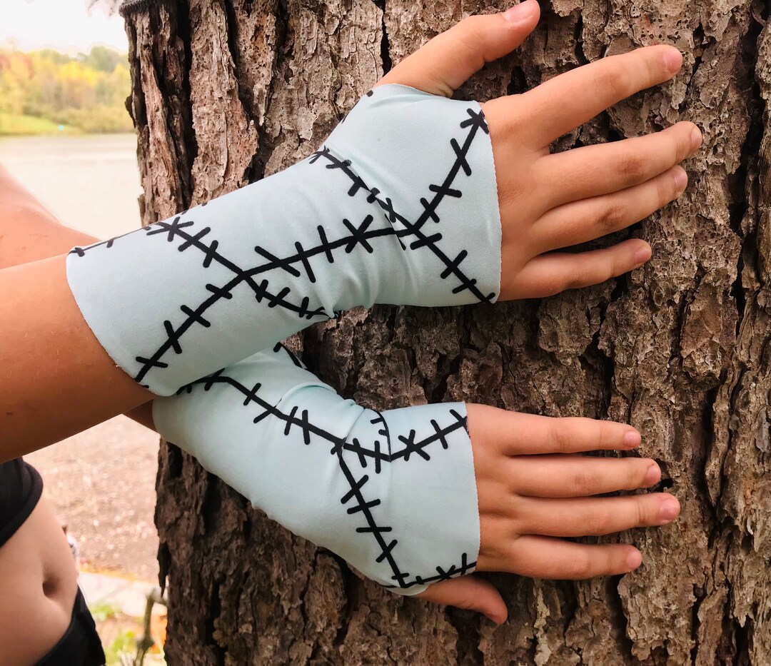 Ragdoll Stitches Fingerless Gloves Sally / Frankie Stein Inspired ...