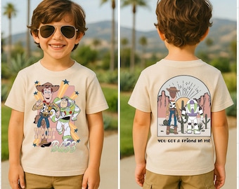 Woody & Buzz Friendship Shirt for Kids | Toy Story Inspired T-Shirt | You Got a Friend in Me | Toddler and Youth Sizes | Boys Gift Tee