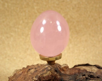 1.4in Rose Quartz Stone Egg - Small Star Rose Quartz Mineral Specimen for Rock Collectors and Display