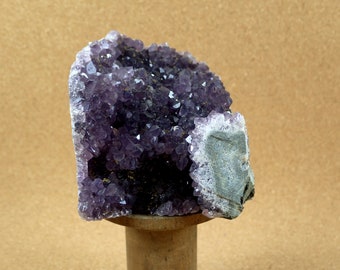 3in Amethyst Druzy Freeform Display Mineral - Polished Sparkly Natural Gemstone Specimen - Collectible Mineral