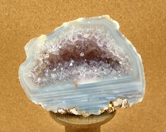 3.2in Amethyst Druzy Mineral Specimen - Smooth Polished Natural Stone Specimen - Collectible Mineral and Display Piece