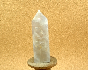 4.2in Blue Rose Quartz Tower Point - Smooth Polished Natural Gemstone Display Mineral Specimen