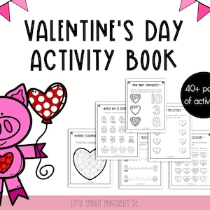 Valentine's Day Activity Book | Preschool Worksheets | Toddler Activities | Fun Activity | Worksheets for Kids | Printable Worksheets