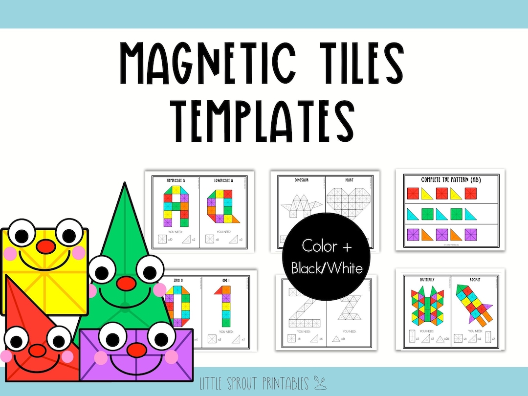 magnetic-tiles-templates-magnet-tiles-activity-cards-printable-toddler-activity-printable-activities-for-kids-toddler-learning-etsy