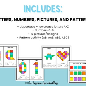 Magnetic Tiles Templates: Toddler Learning Activity Cards (Digital Download) image 2