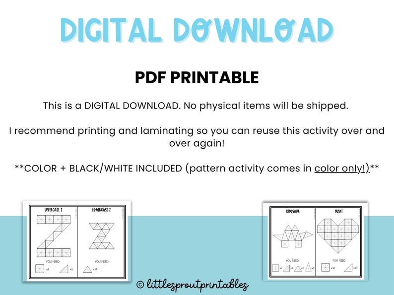 Magnetic Tiles Templates: Toddler Learning Activity Cards (Digital Download) image 3