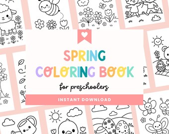 Spring Activity Book for Toddlers Ages 3–5 | Preschool Coloring & Tracing Pack