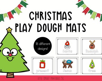 Christmas Play Dough Mats: Winter Toddler Printables (Digital Download)