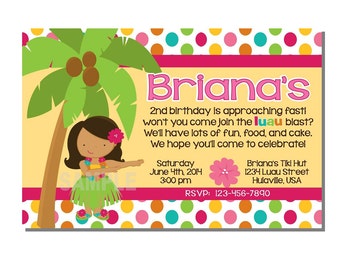 luau invitations etsy