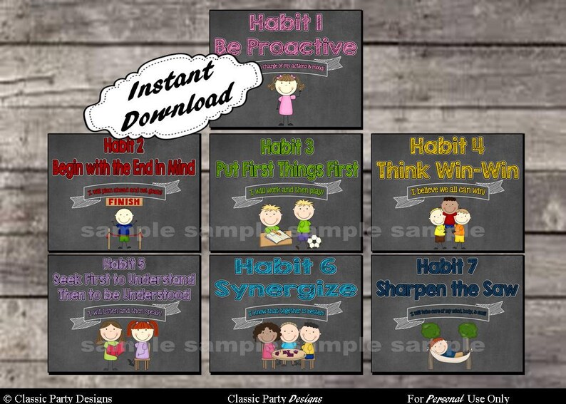 Leader in me 7 habits printable posters - billofame