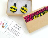 Earrings,Button Earrings,Button Earrings,African Earrings,just because gift,Fashion Earrings, gift for her, love earrings
