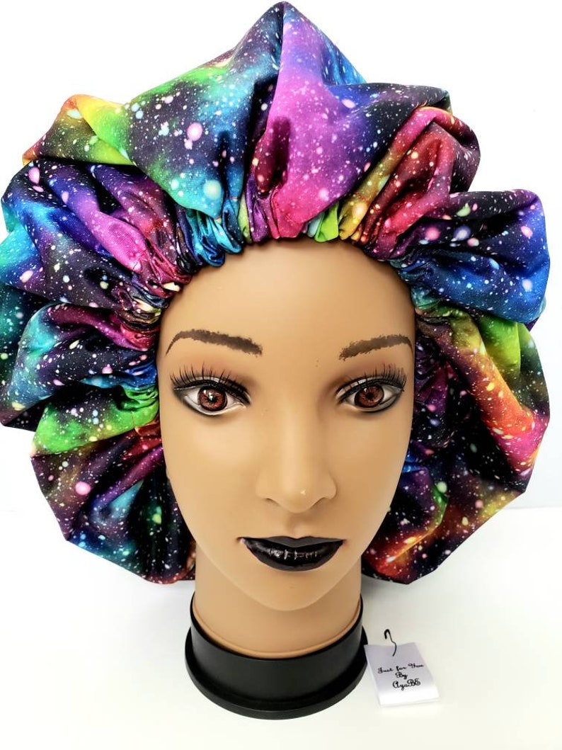 Shower cap,Waterproof Shower Cap,XL shower cap,JUMBO Shower Cap,Bath cap,Hair care,galaxy stars bonnet, hair,EXTRA large shower,earth day