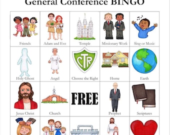 ¡Tarjetas de BINGO de la Conferencia General de La Iglesia de Jesucristo de los Santos de los Últimos Días con el presidente Oaks!
