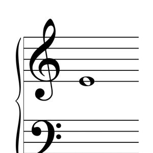 Treble & Bass Clef Note Flashcards With Coordinating Piano Key (DIGITAL FILE)