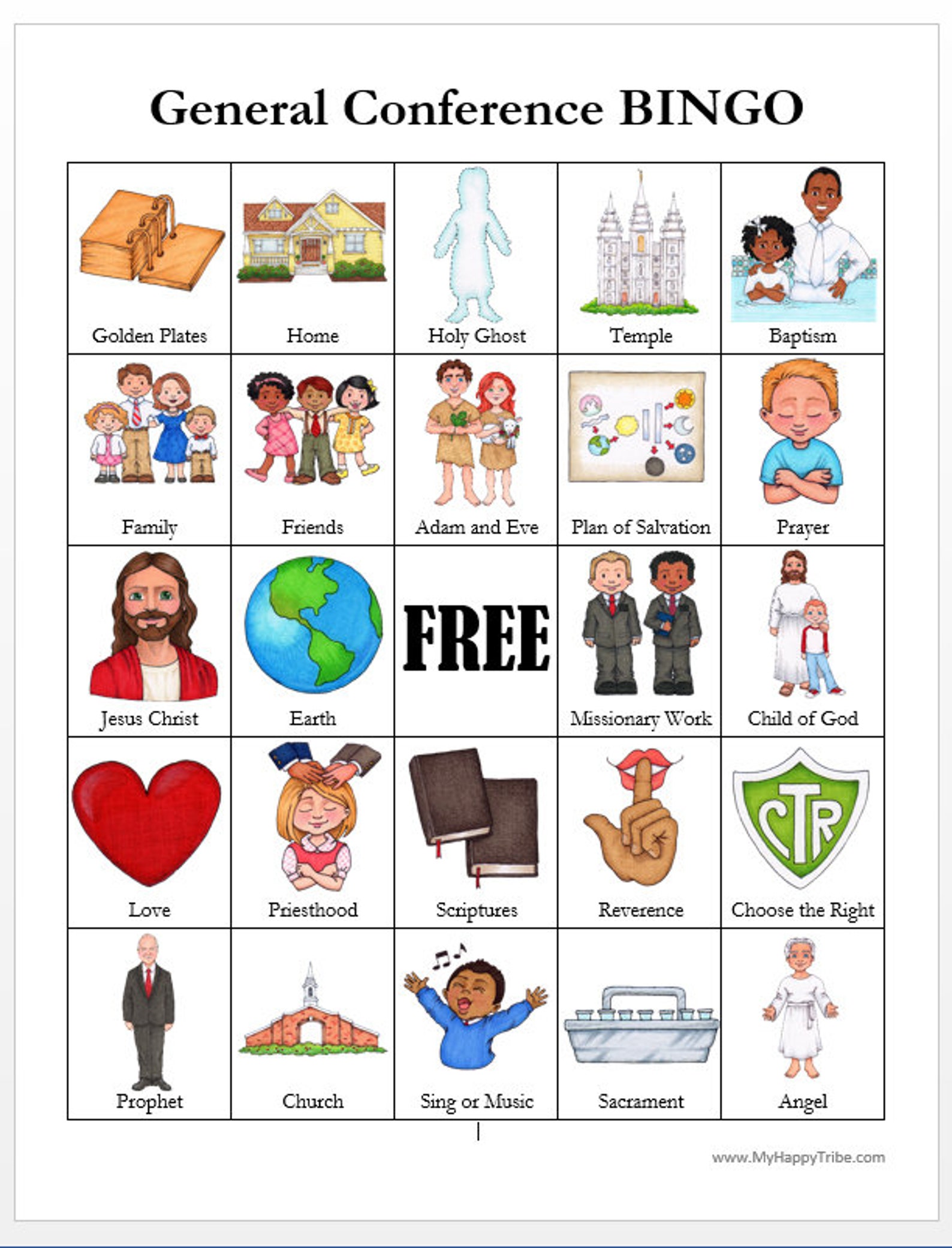LDS General Conference BINGO Cards updated With President Nelson as ...