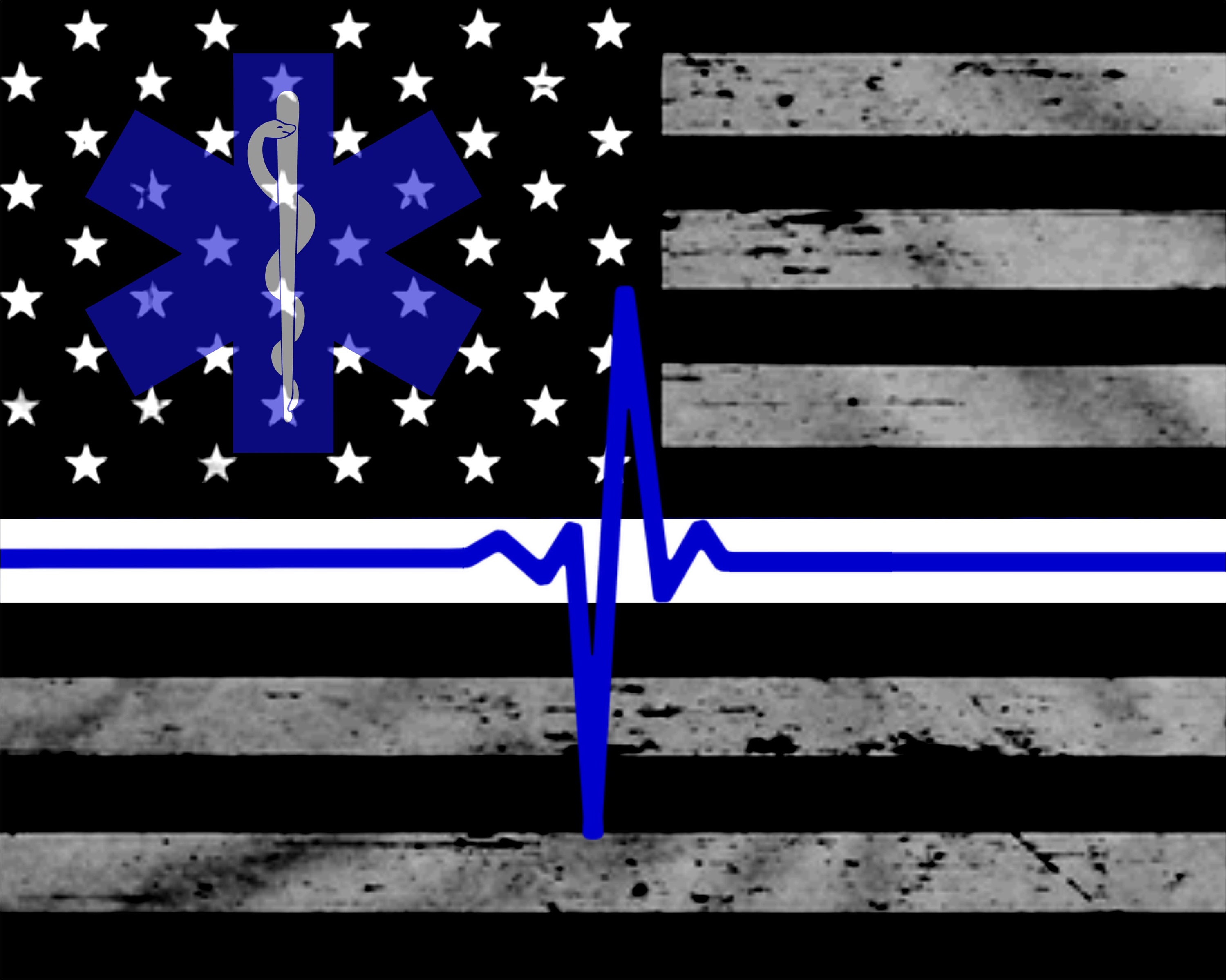 EMS Support/Thin White Line Can be personalized | Etsy