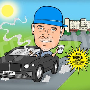 Niestandardowy rysunek karykatury ze zdjęcia / spersonalizowana ilustracja cyfrowa z kreskówek / prezent urodzinowy dla współpracownika, szefa i przyjaciela!