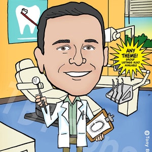 Desenho de retrato de caricatura personalizado a partir de foto, desenho animado personalizado, ilustração digital, colega de trabalho, chefe, amigo, família, aposentadoria, presente de aniversário