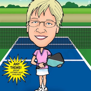 Sports Caricature Portrait Drawing From Photo /  Personalized Cartoon Digital Illustration / Custom Gift For Athlete Coach Graduate Birthday