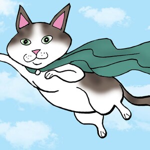 Huisdier karikatuur portret cartoon tekening van foto op maat gepersonaliseerde digitale illustratie herdenkingshulde hond kat en meer huisdier verlies cadeau!