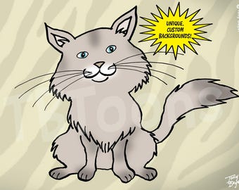 Pet Caricature Portrait, Cartoon Drawing From Photo, Custom Personalized Digital Illustration, Pet Loss Memorial Tribute, Dog Cat & More!