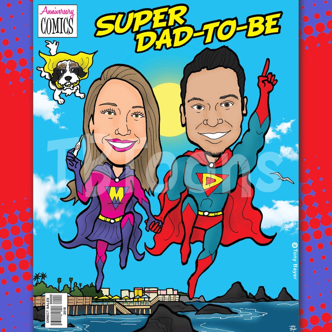 Custom Comic Book Cover, Superhero Cartoon Caricature Drawing From ...